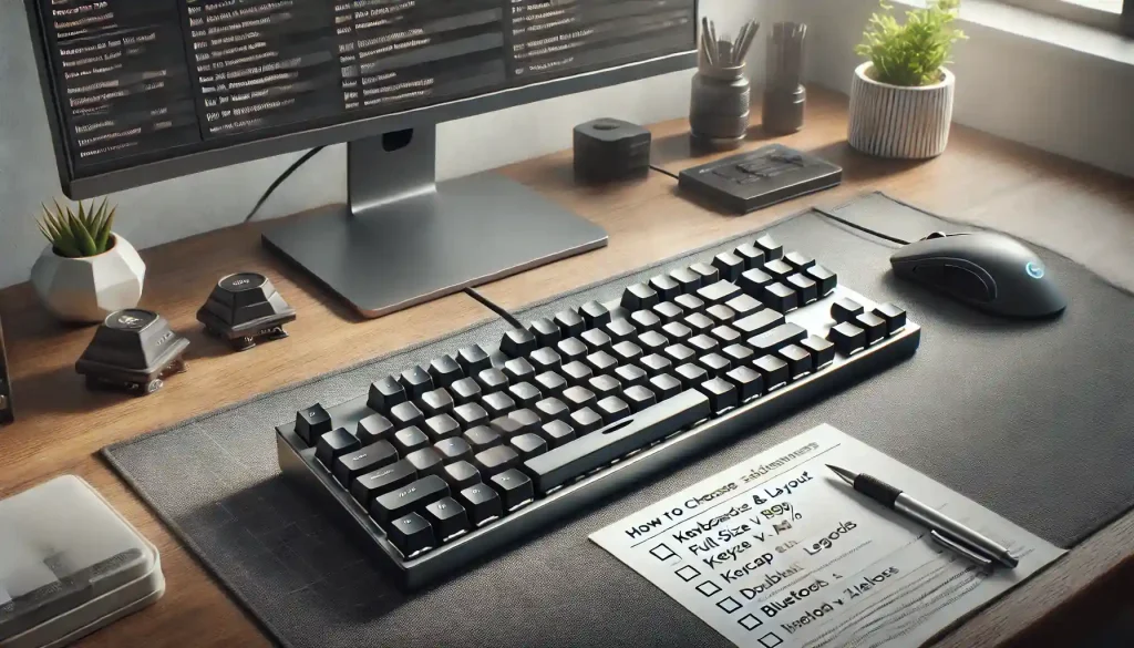 grey keyboard with black keycaps