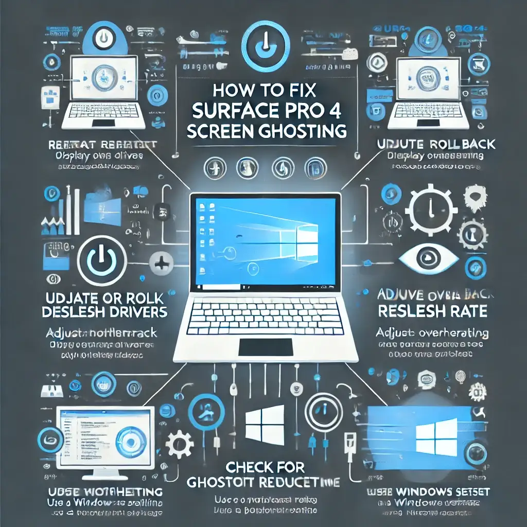 surface pro 4 screen ghosting